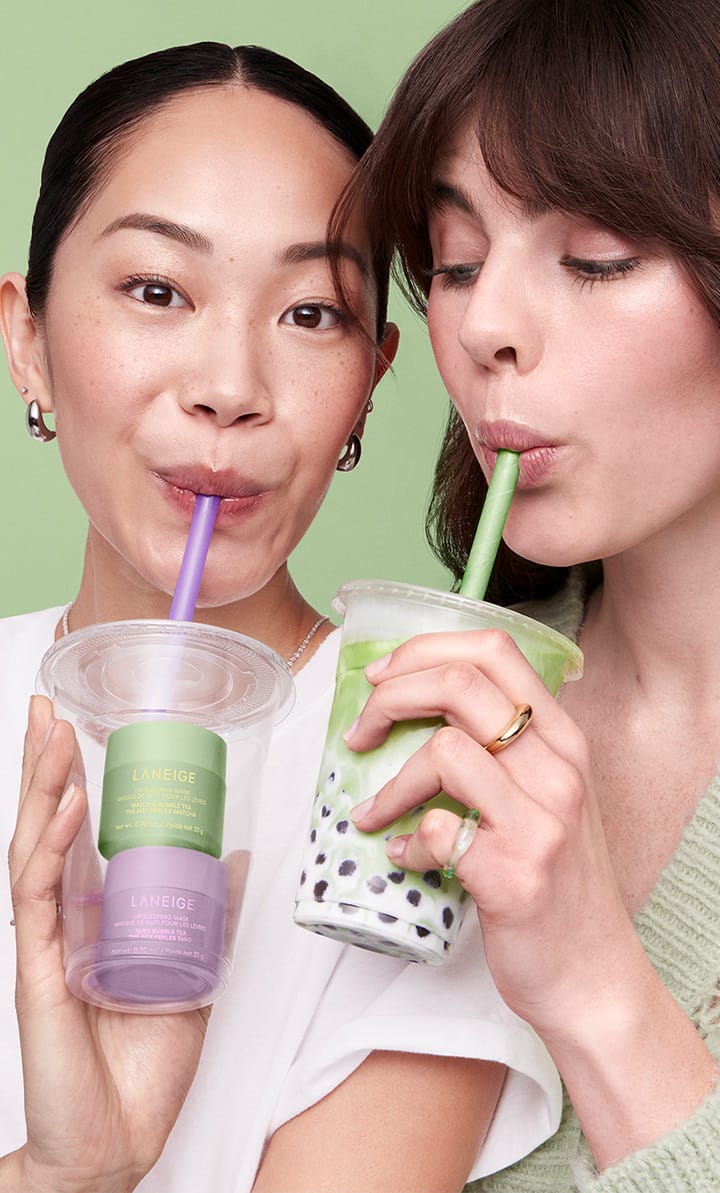 Son LANEIGE Lip Glowy Balm #Taro Bubble Tea-Kallos