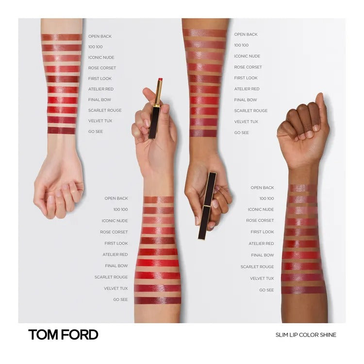 Son TOM FORD Slim Lip Color Shine #158 Casablanca - Deep Rose-Kallos