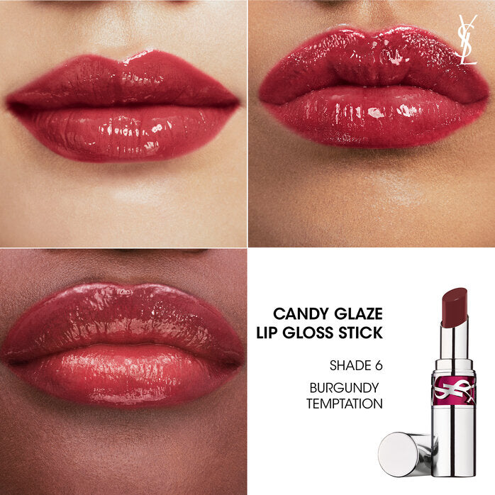 Son YSL Candy Glaze Lip Gloss Stick #6 Burgundy Temptation - Kallos Vietnam