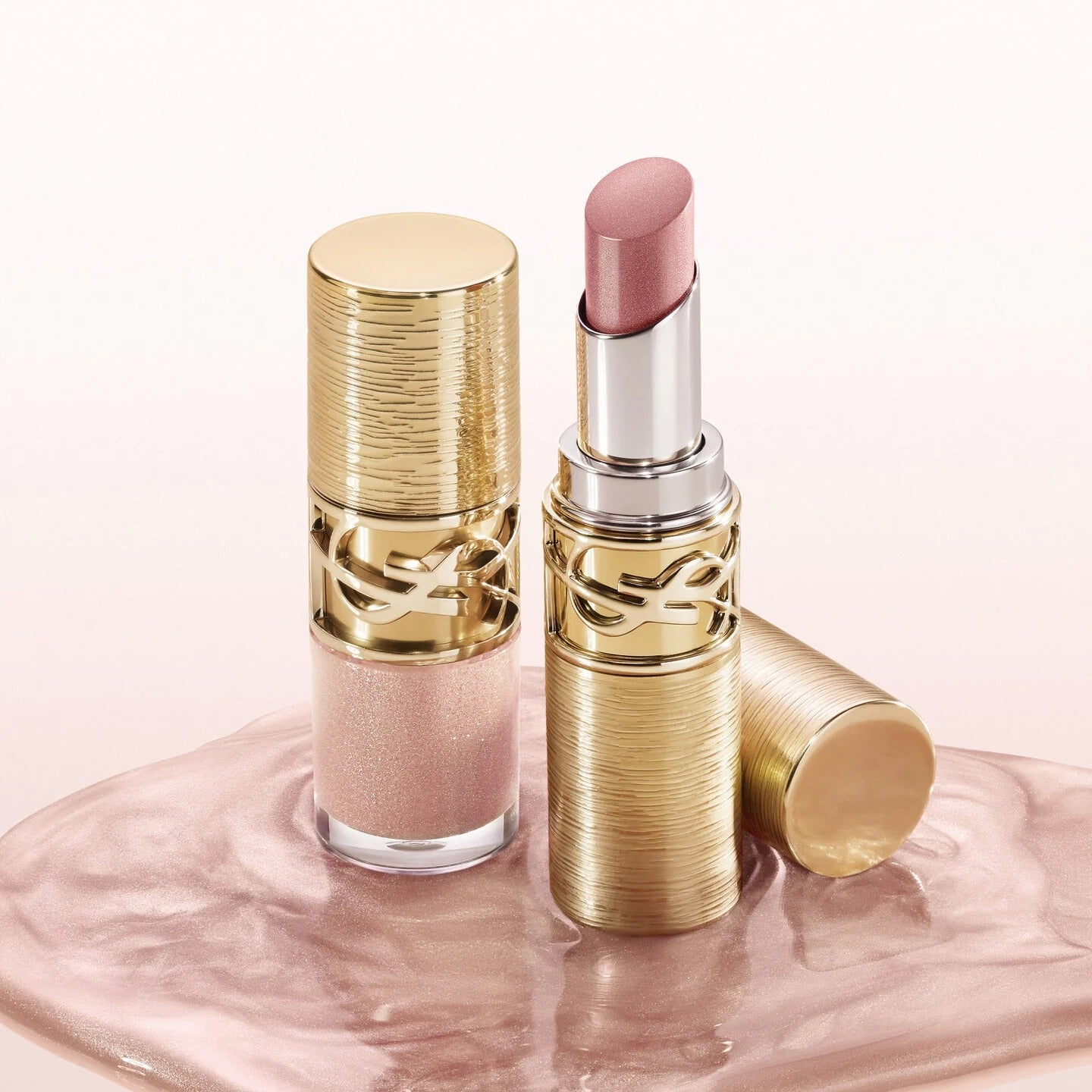 Son YSL Candy Glaze Lip Gloss Stick Limited #21 Shimmer Nude-Kallos