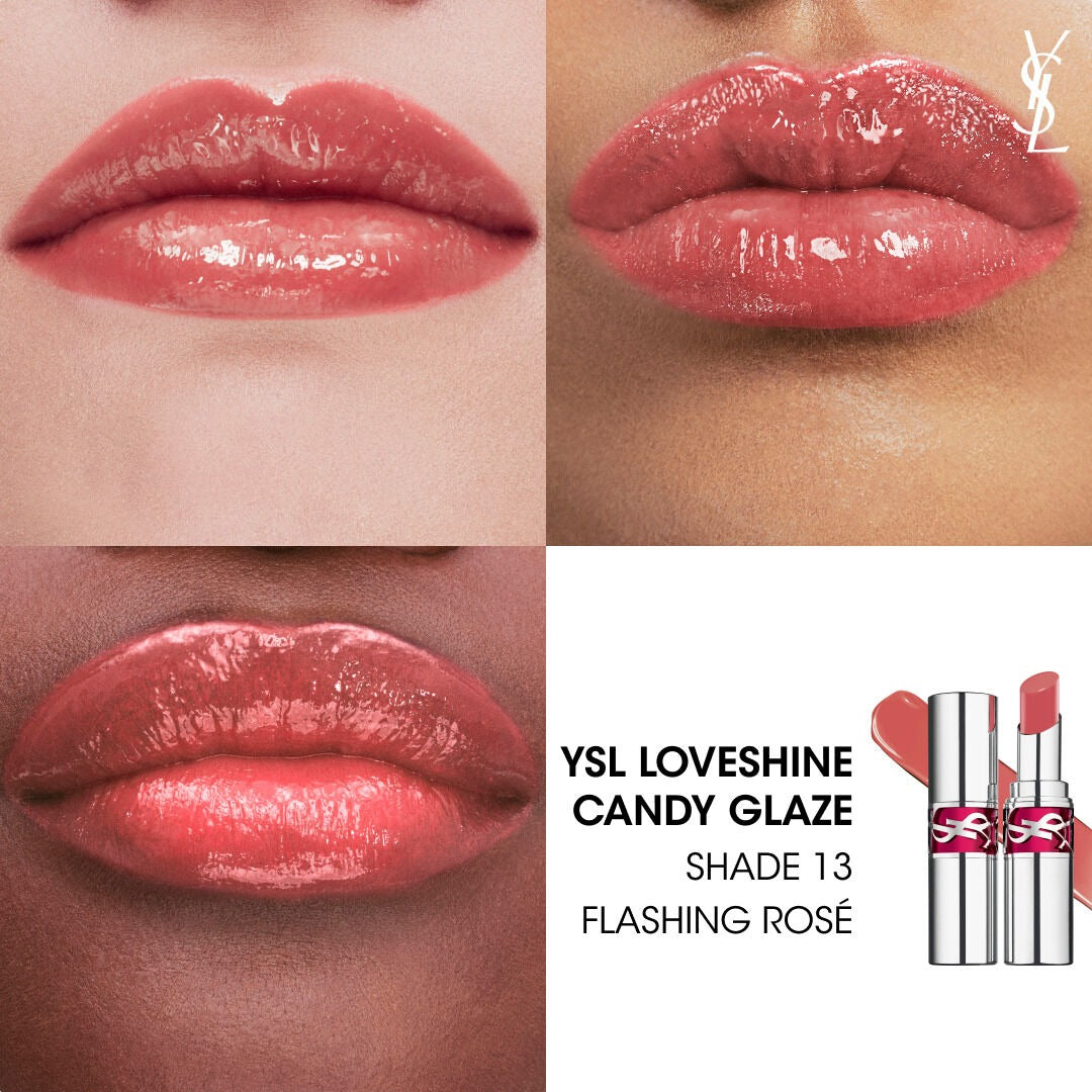 Son YSL Loveshine Candy Glaze #13 Flashing Rosé