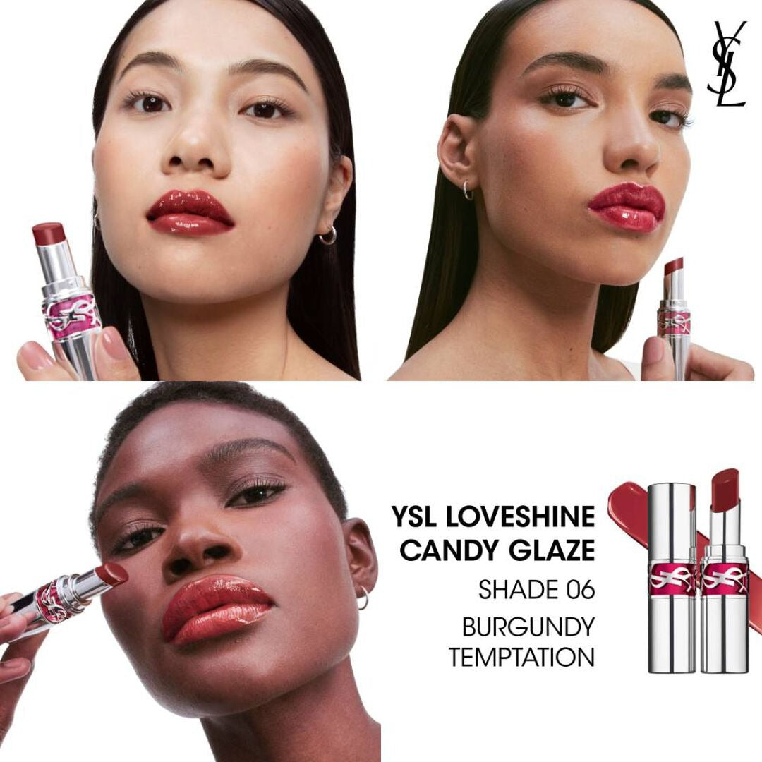 Son YSL Loveshine Candy Glaze #6 Burgundy Temptation