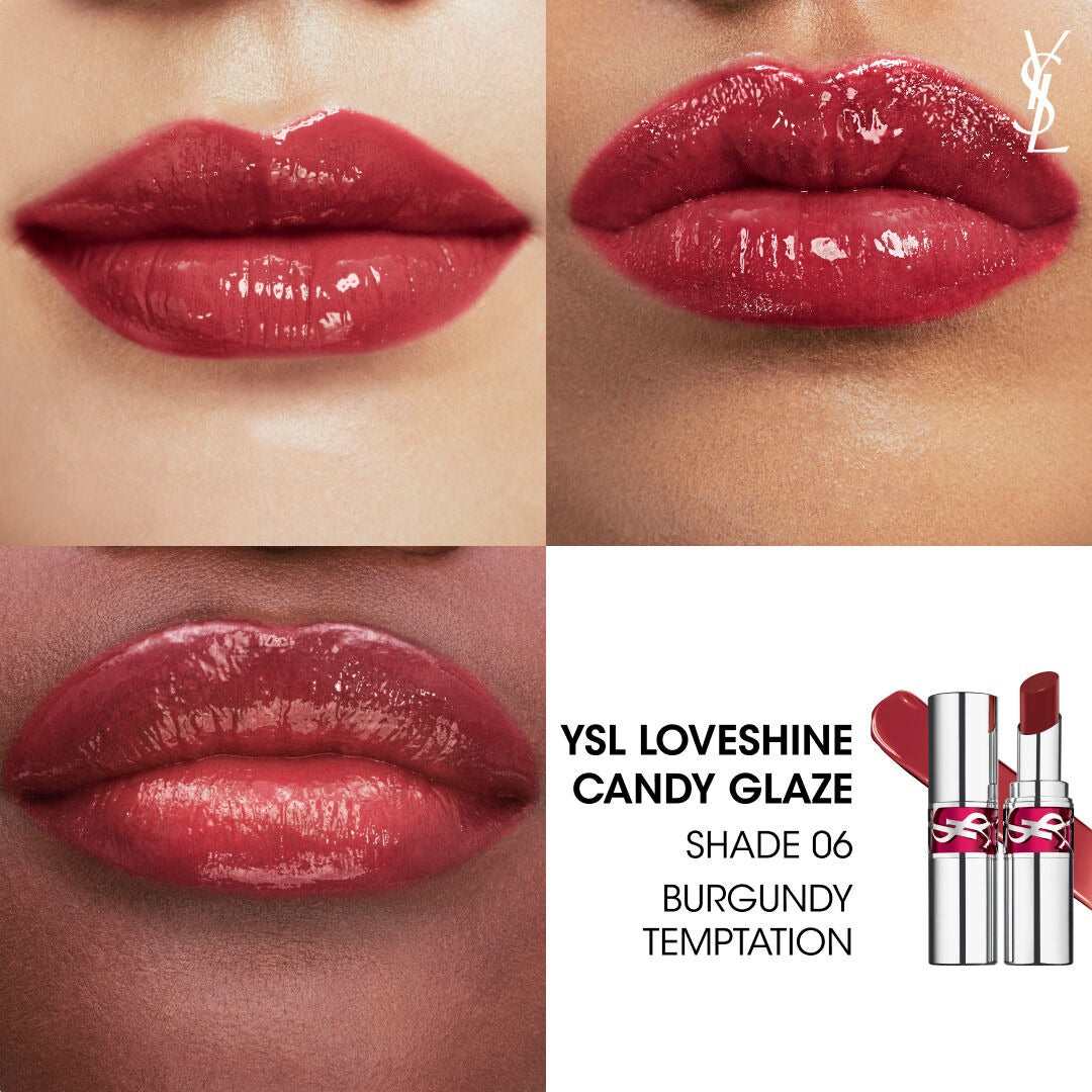 Son YSL Loveshine Candy Glaze #6 Burgundy Temptation
