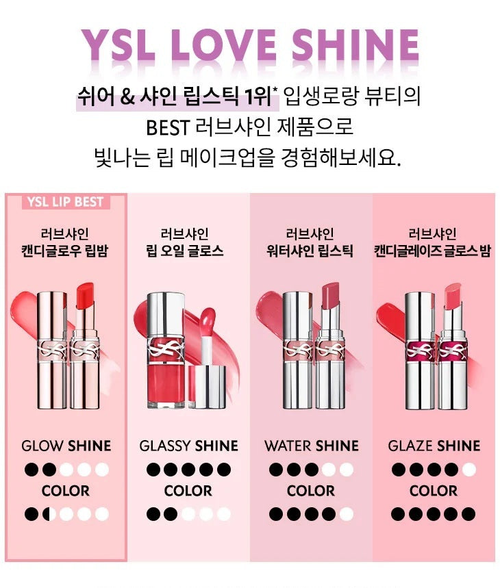 Son YSL Loveshine Candy Glow Lip Balm #1B Pink Sunrise