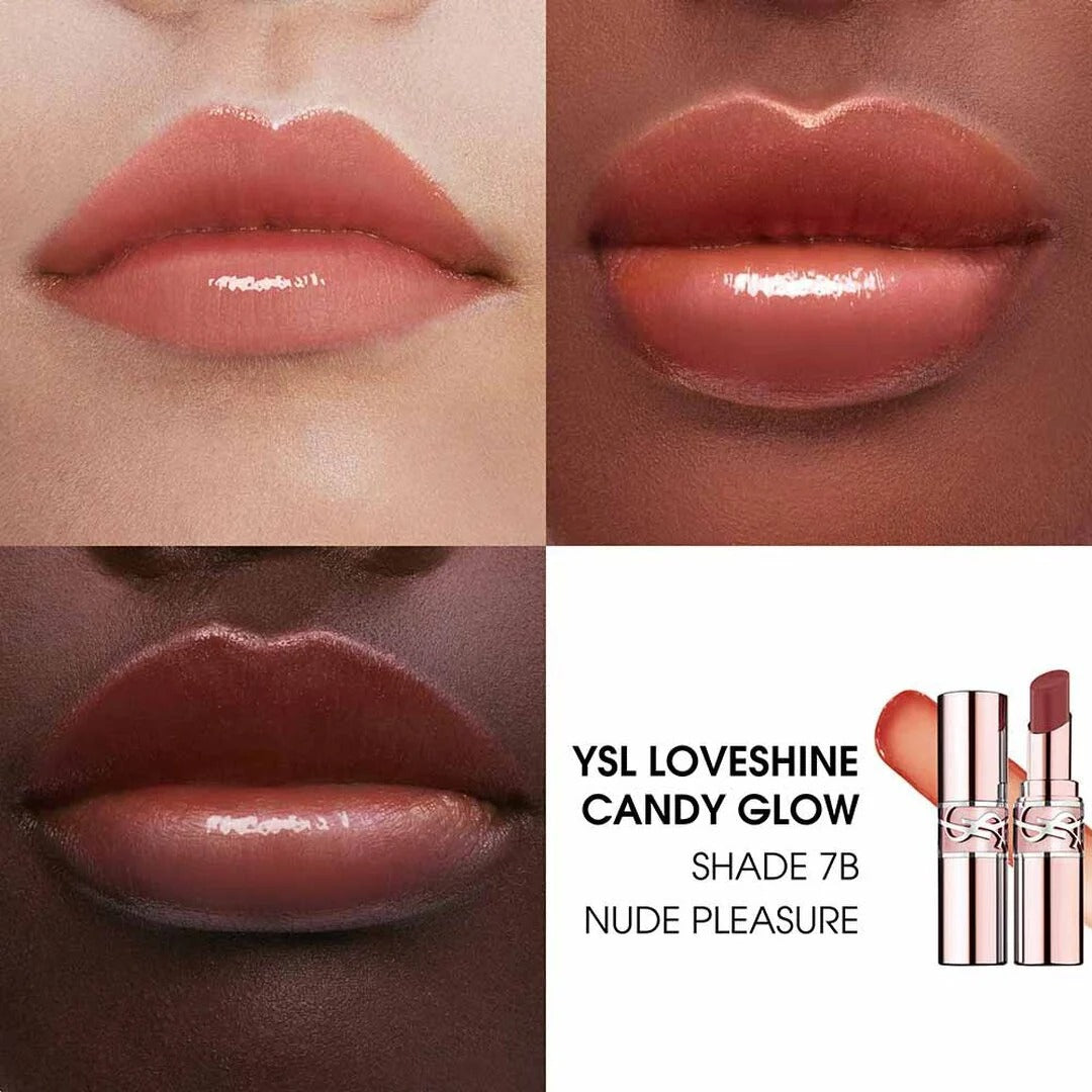 Son YSL Loveshine Candy Glow Lip Balm #7B Nude Pleasure
