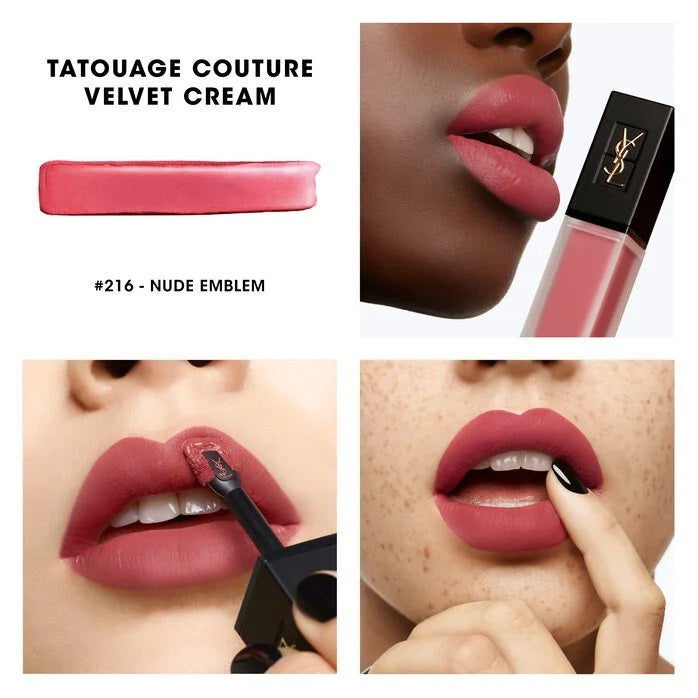 Son YSL Tatouage Couture Velvet Cream Lipstick #216 Nude Emblem - Kallos Vietnam
