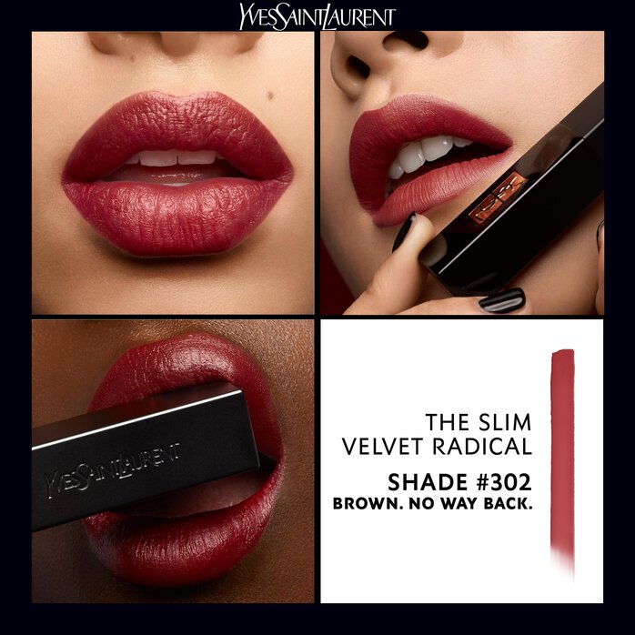 Son YSL The Slim Velvet Radical Matte Lipstick #302 Brown. No Way Back. - Kallos Vietnam