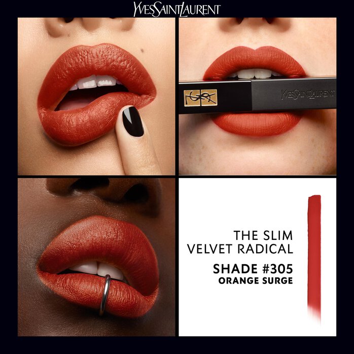 Son YSL The Slim Velvet Radical Matte Lipstick #305 Orange Surge - Kallos Vietnam
