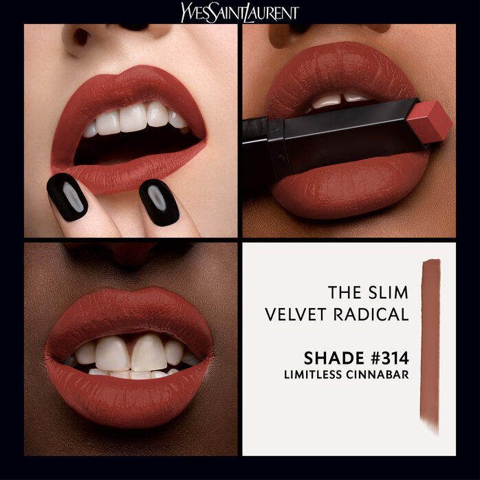 Son YSL The Slim Velvet Radical Matte Lipstick #314 Limitless Cinnabar - Kallos Vietnam