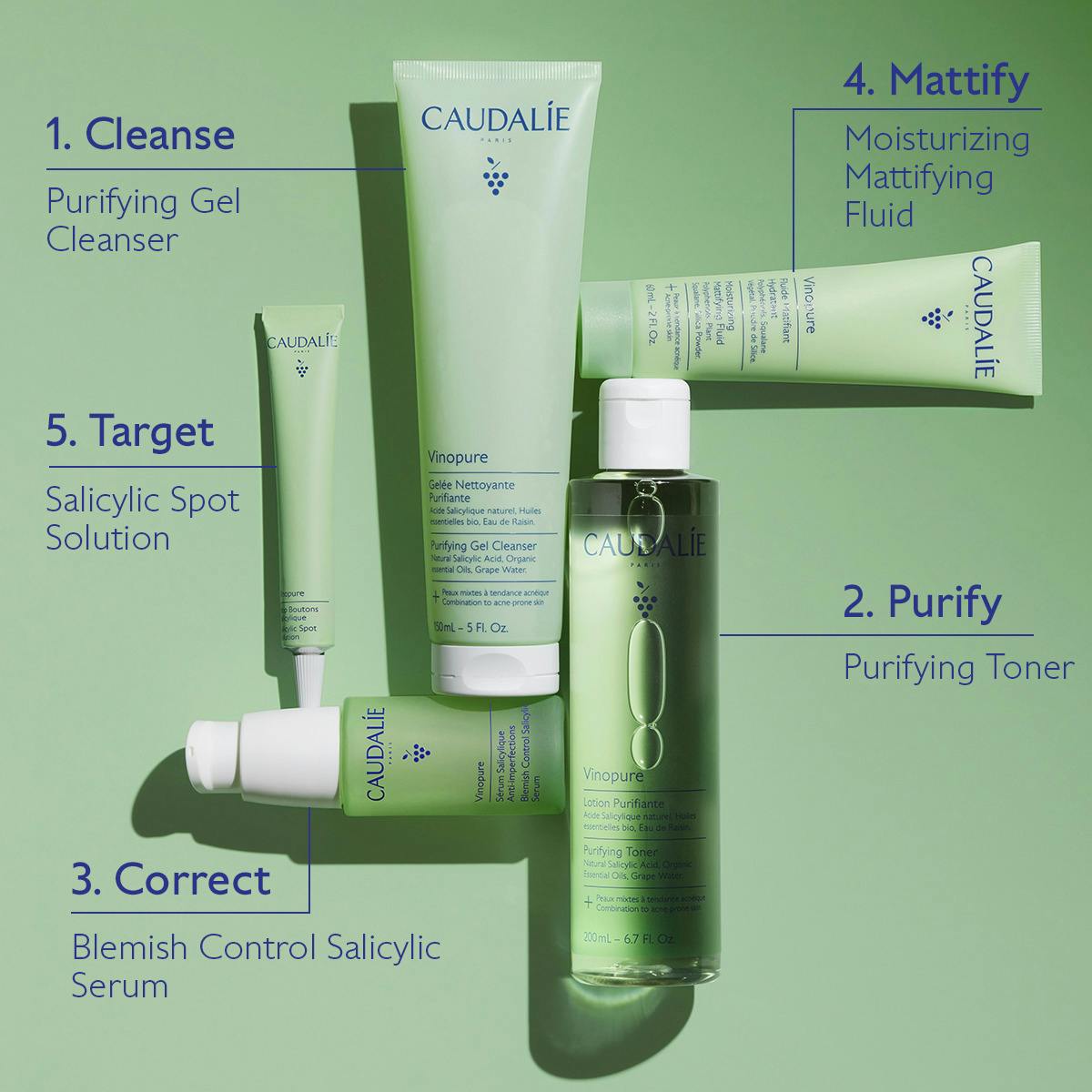 Sữa Rửa Mặt Caudalie Vinopure Purifying Gel Cleanser #150 mL