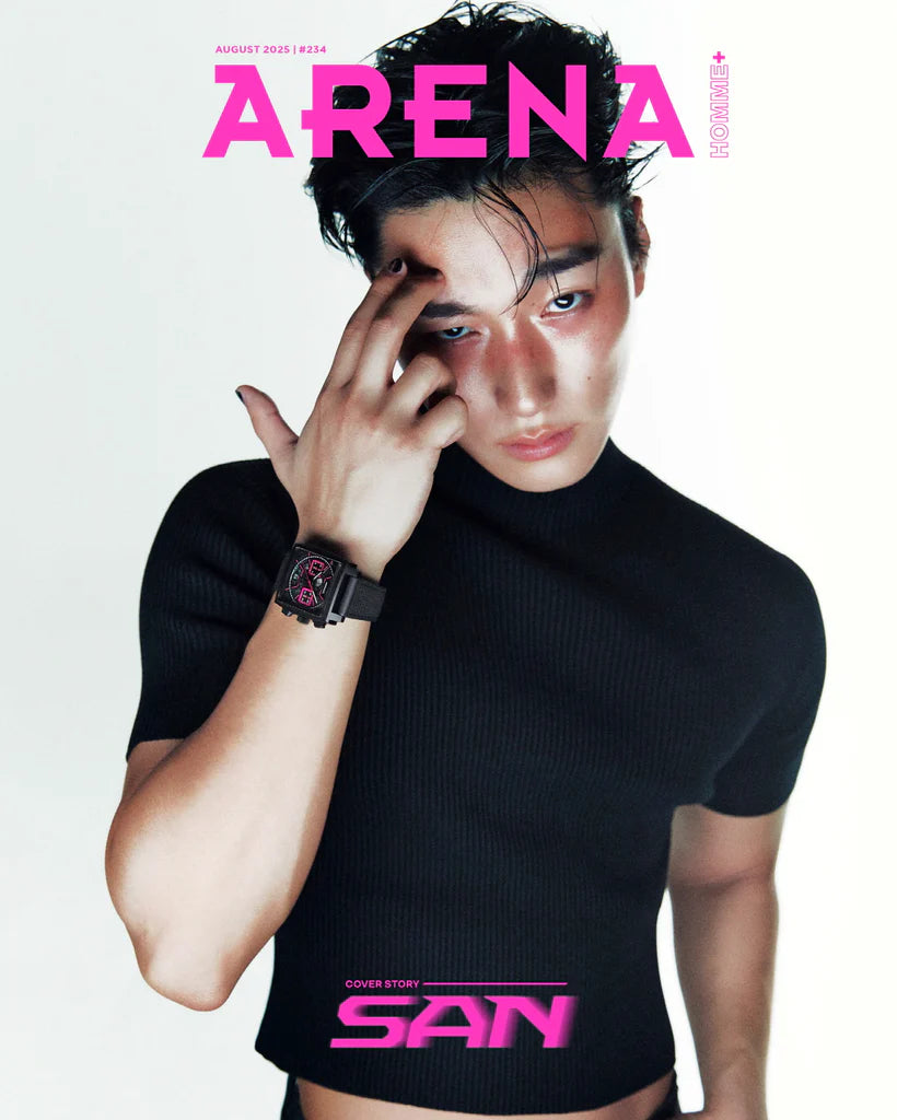 Tạp Chí ARENA Homme+ (Korea) Magazine #August 2025 - San (ATEEZ)-Kallos