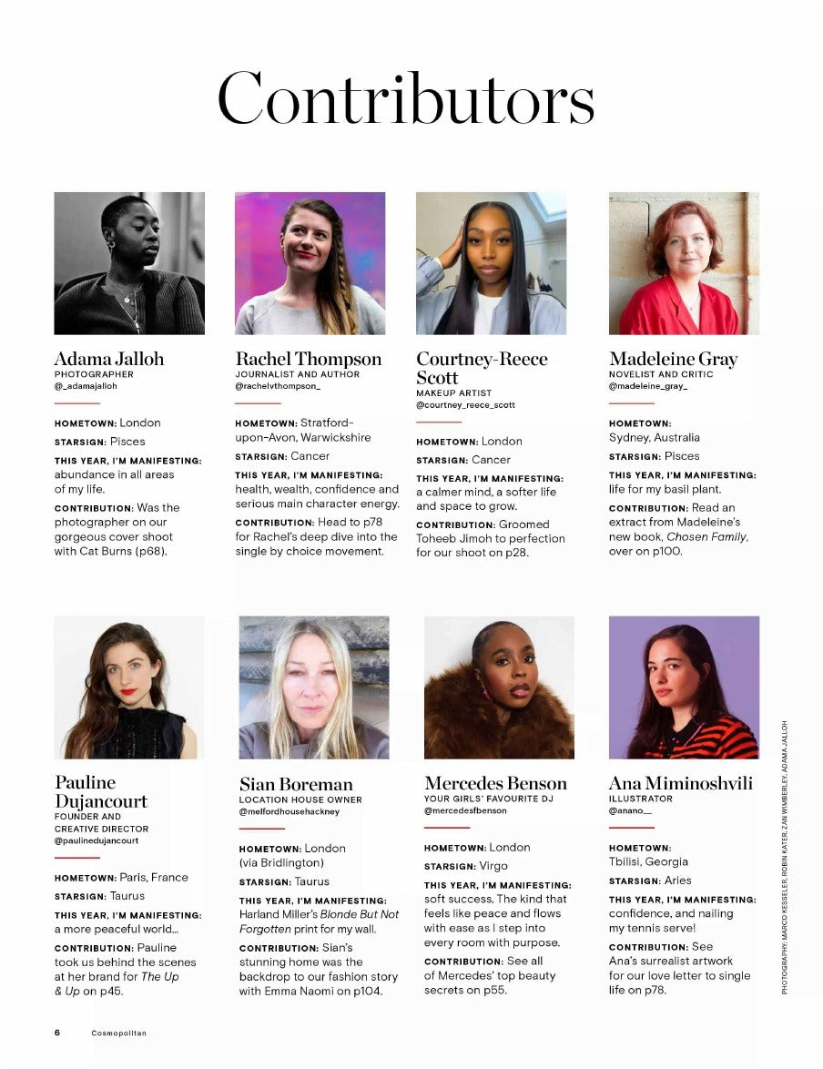 Tạp Chí Cosmopolitan (UK)  – February/March 2026 - Cat Burns