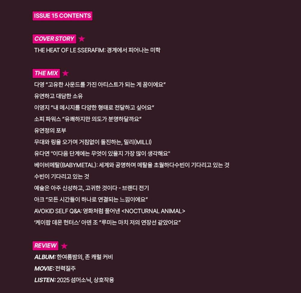 Tạp Chí Rolling Stone (Korea) Magazine #15th Issue – LE SSERAFIM