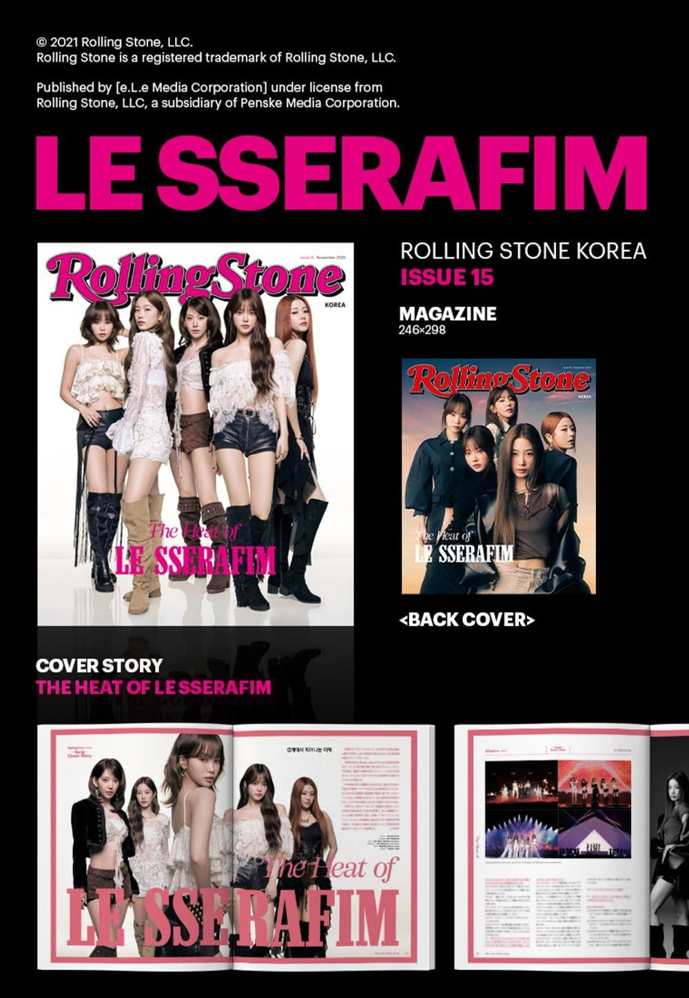 Tạp Chí Rolling Stone (Korea) Magazine #15th Issue – LE SSERAFIM-Kallos