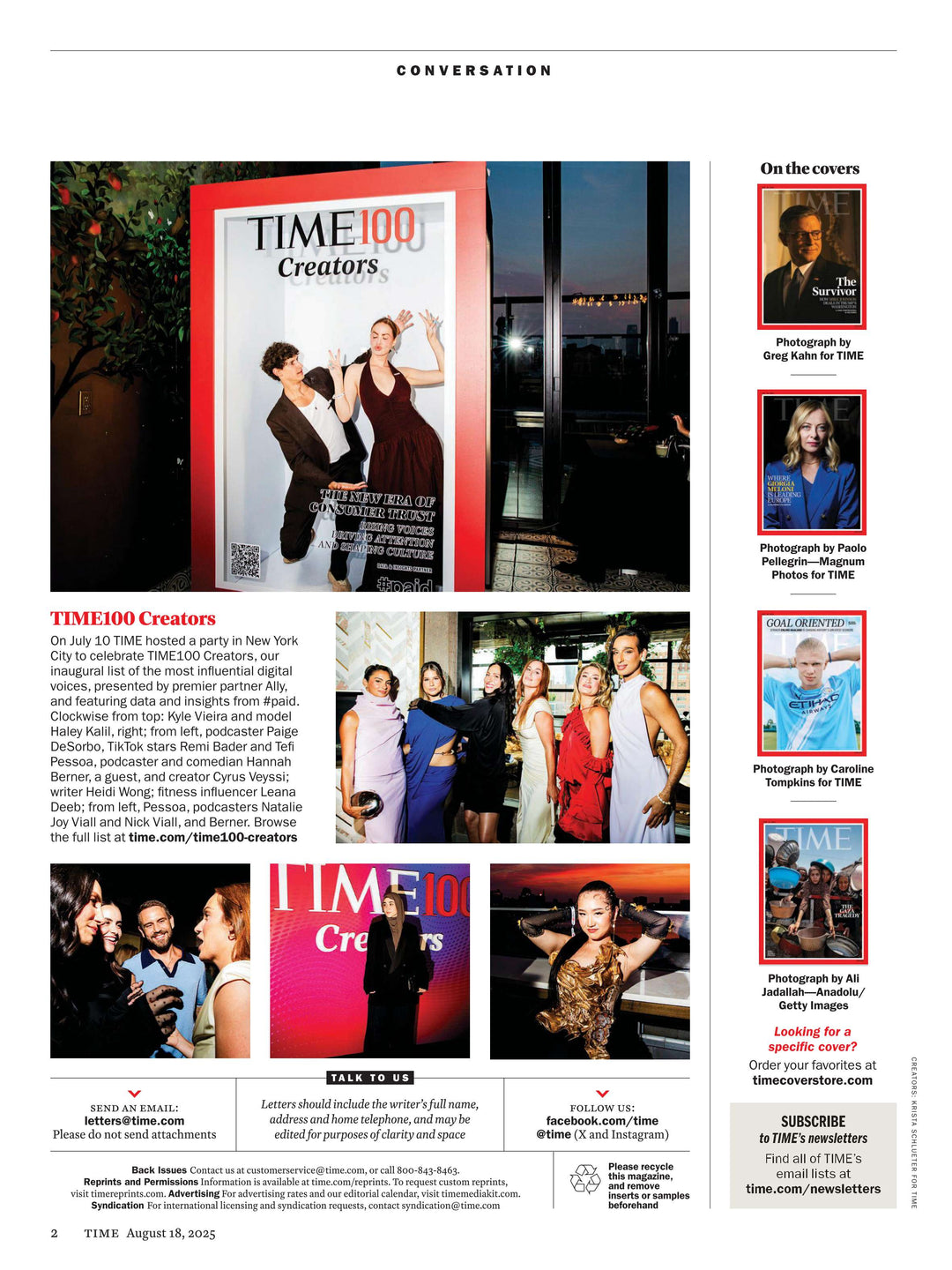 Tạp Chí TIME Magazine #August 18, 2025 - Striker Erling Haaland