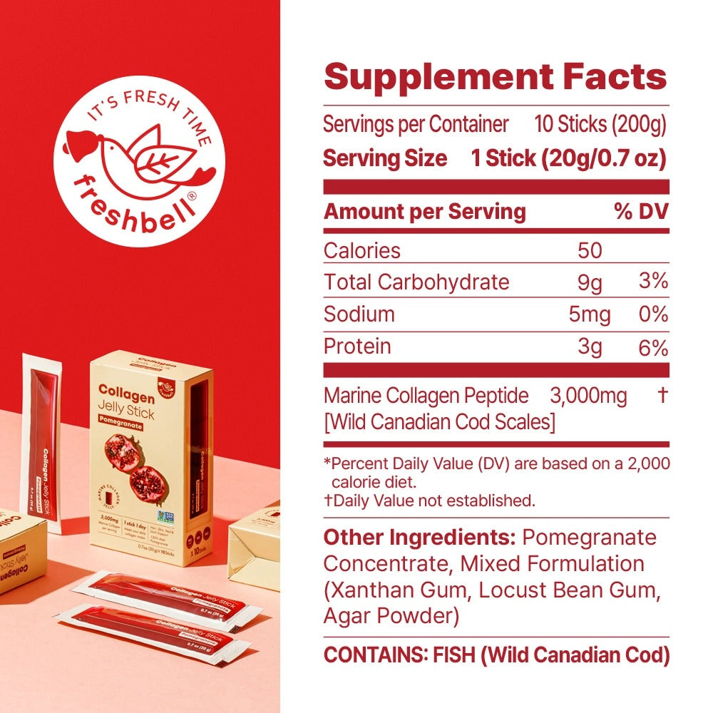 Thạch Collagen FRESHBELL Pomegranate Collagen Jelly Stick