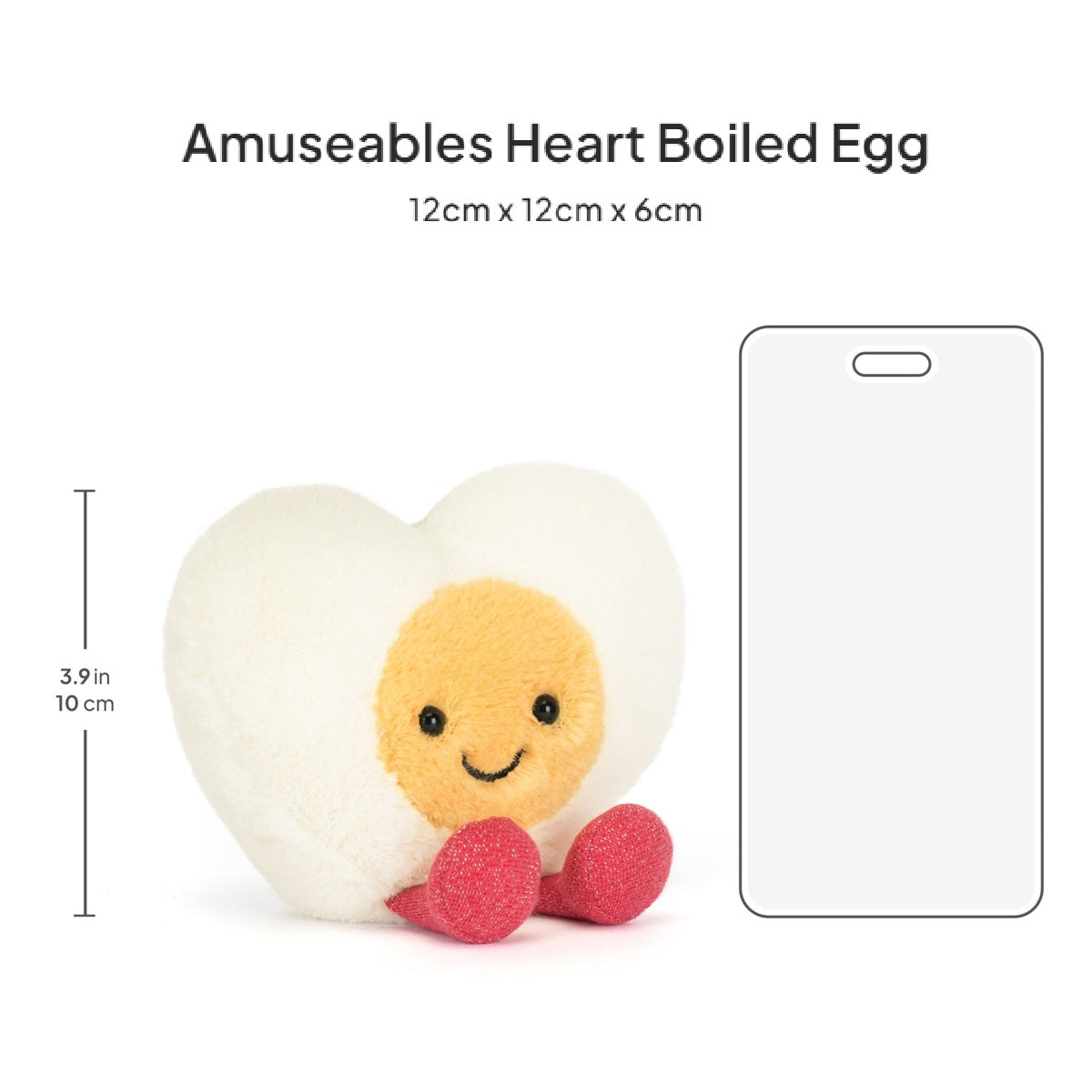 Thú Bông JELLYCAT Amuseables Heart Boiled Egg