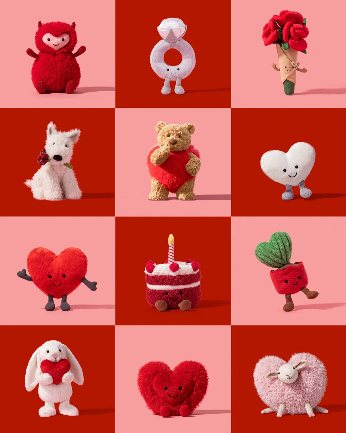 Thú Bông JELLYCAT Amuseables Rose Bouquet