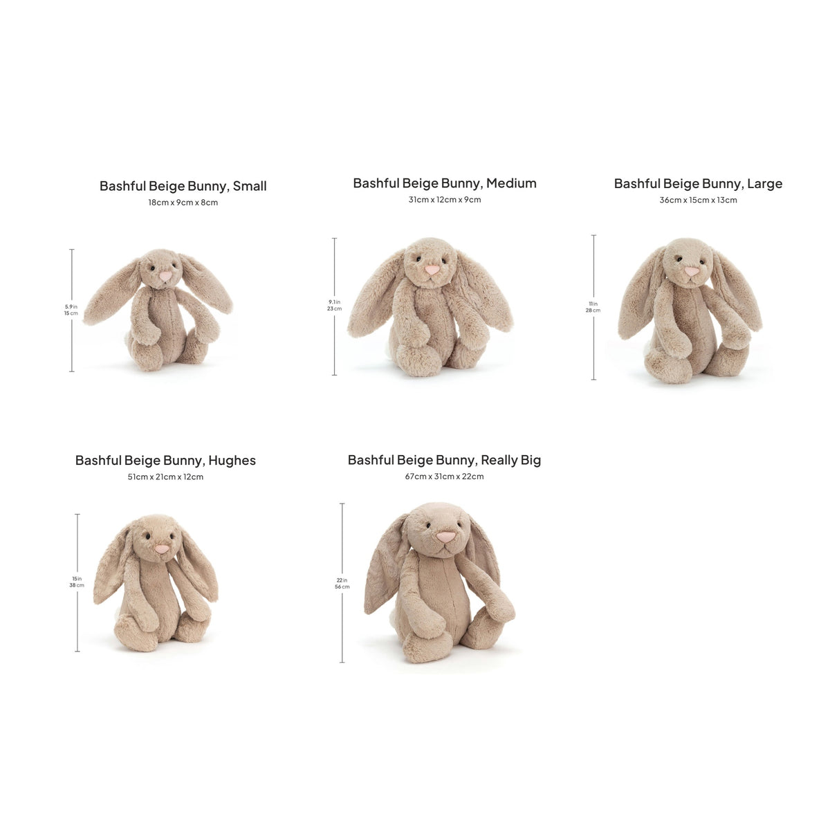 Thú Bông JELLYCAT Bashful Beige Bunny