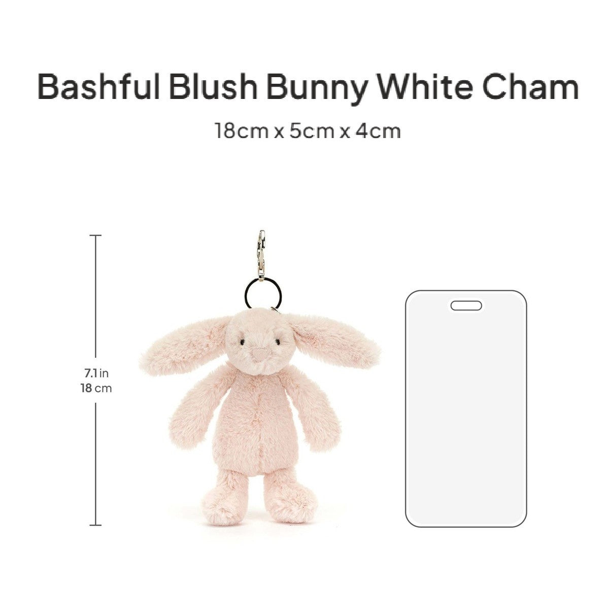 Thú Bông JELLYCAT Bashful Blush Bunny Bag Charm