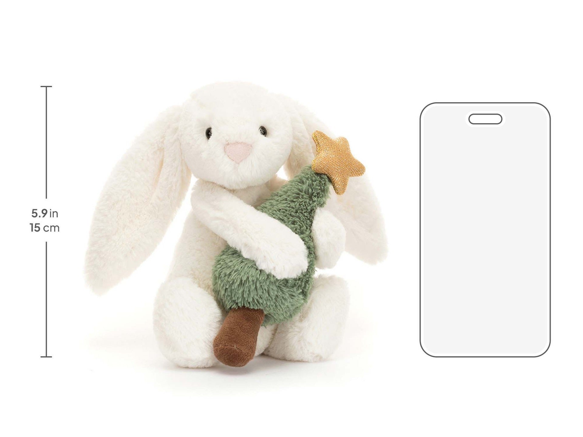 Thú Bông JELLYCAT Bashful Bunny With Christmas Tree-Kallos