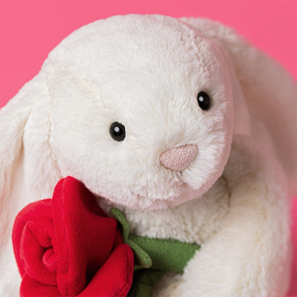 Thú Bông JELLYCAT Cream Bunny With Rose
