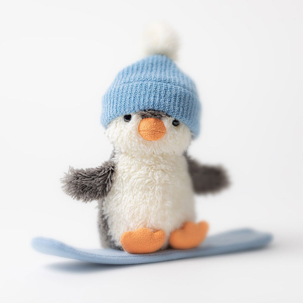 Thú Bông JELLYCAT Peanut Penguin Snowboarding