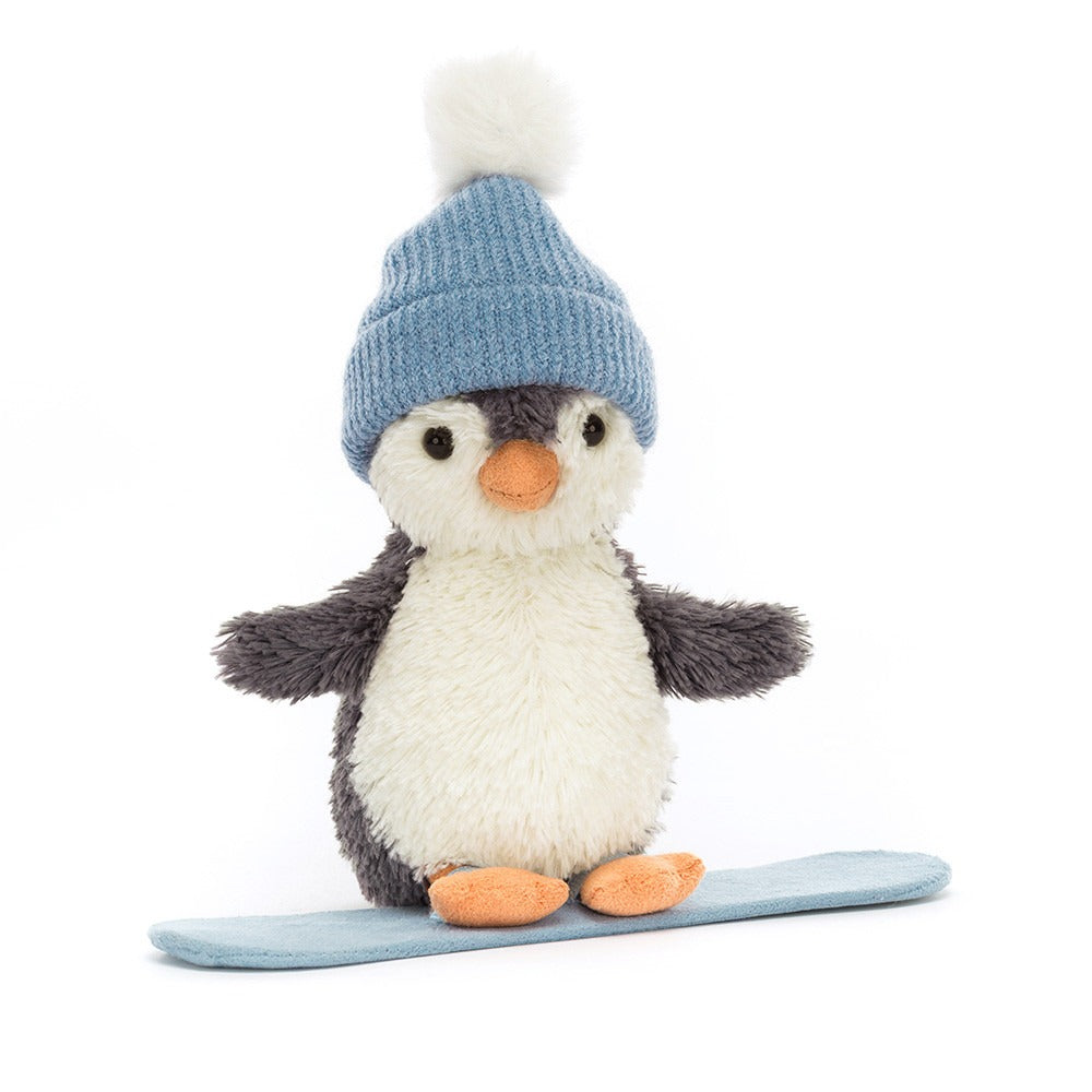 Thú Bông JELLYCAT Peanut Penguin Snowboarding