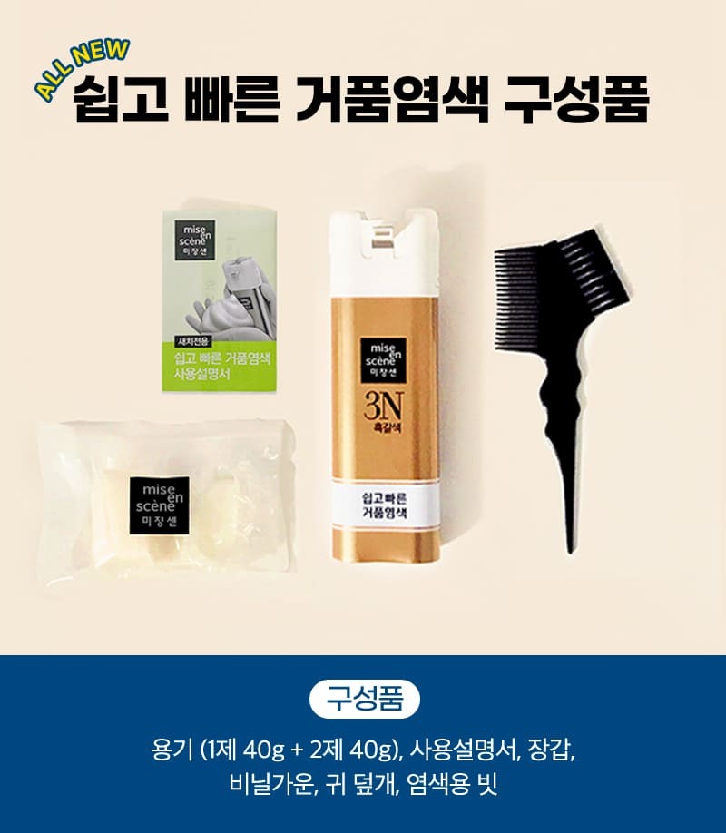 Thuốc Nhuộm Tóc Mise En Scene All New Easy Speedy Foam #5N Brown