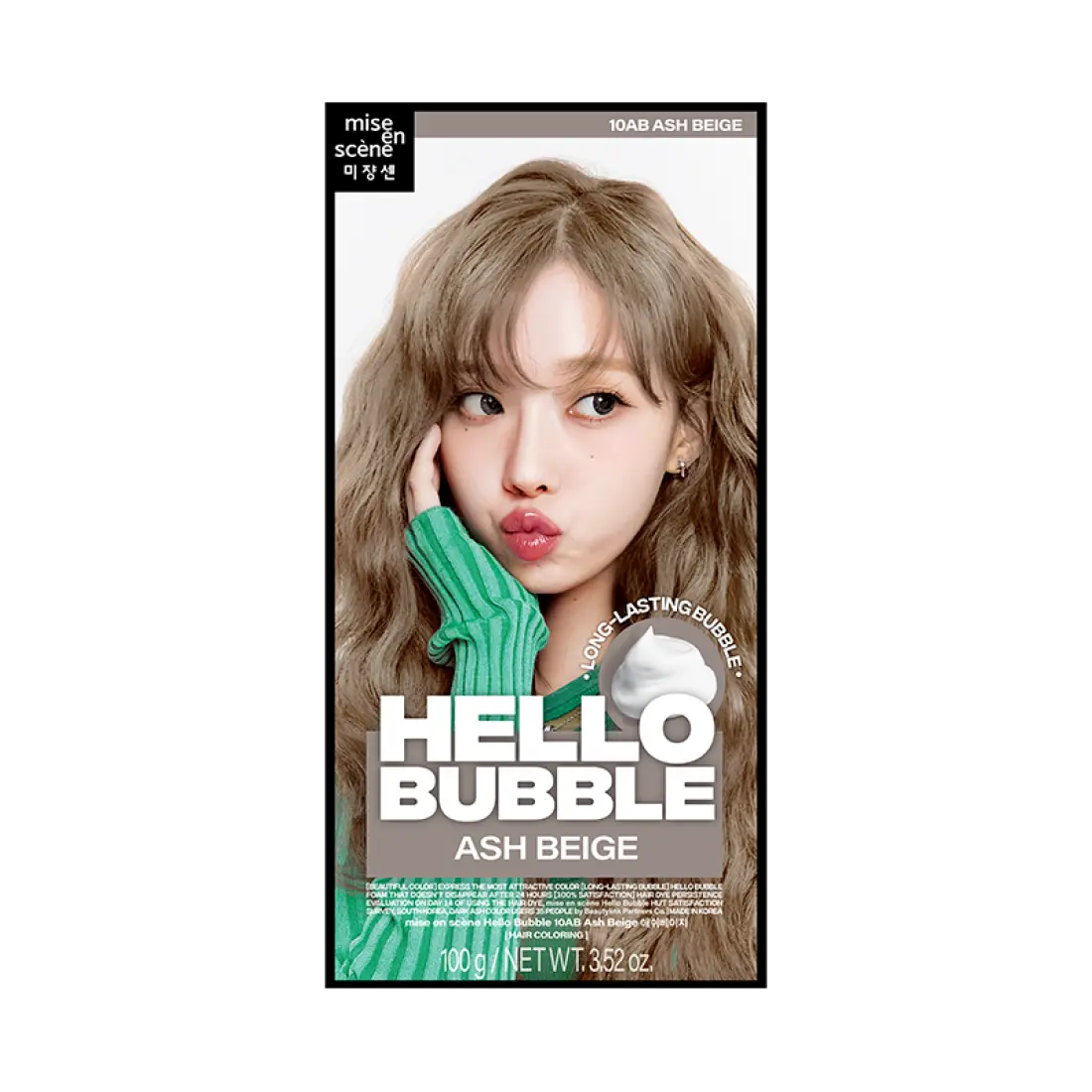 Thuốc Nhuộm Tóc Mise En Scene Hello Bubble #10AB Ash Beige