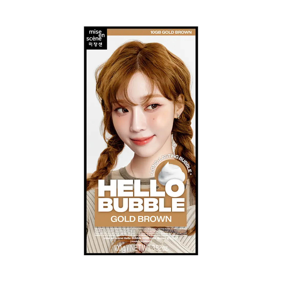 Thuốc Nhuộm Tóc Mise En Scene Hello Bubble #10GB Gold Brown