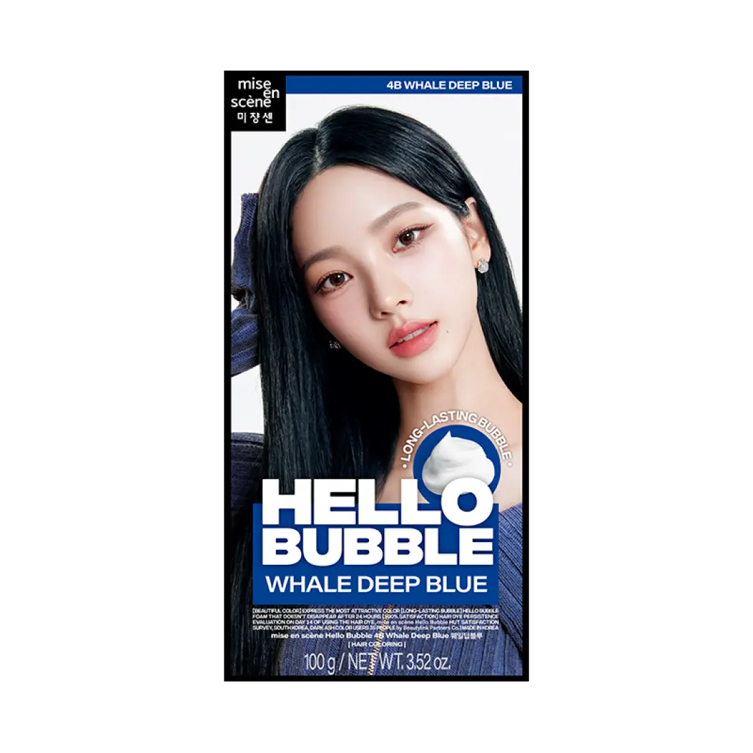 Thuốc Nhuộm Tóc Mise En Scene Hello Bubble #4B Whale Deep Blue