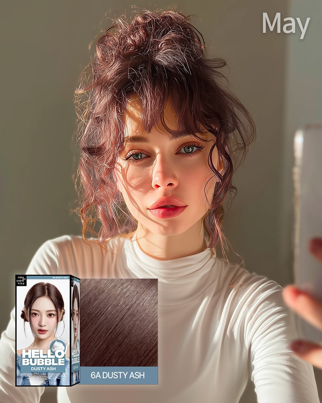 Thuốc Nhuộm Tóc Mise En Scene Hello Bubble #6A Dusty Ash