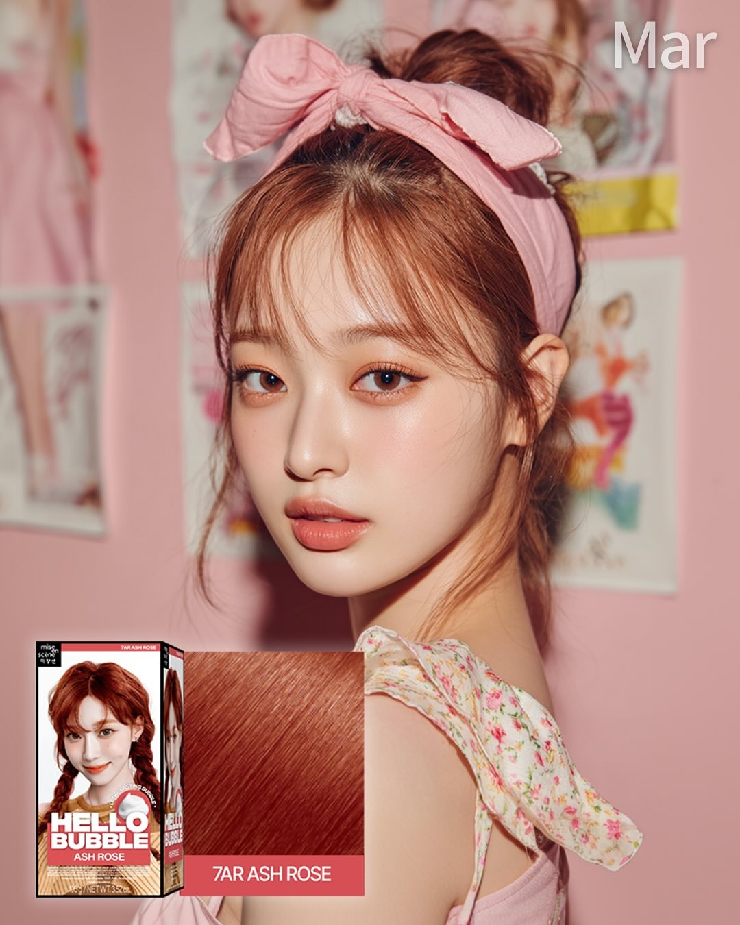 Thuốc Nhuộm Tóc Mise En Scene Hello Bubble #7AR Ash Rose