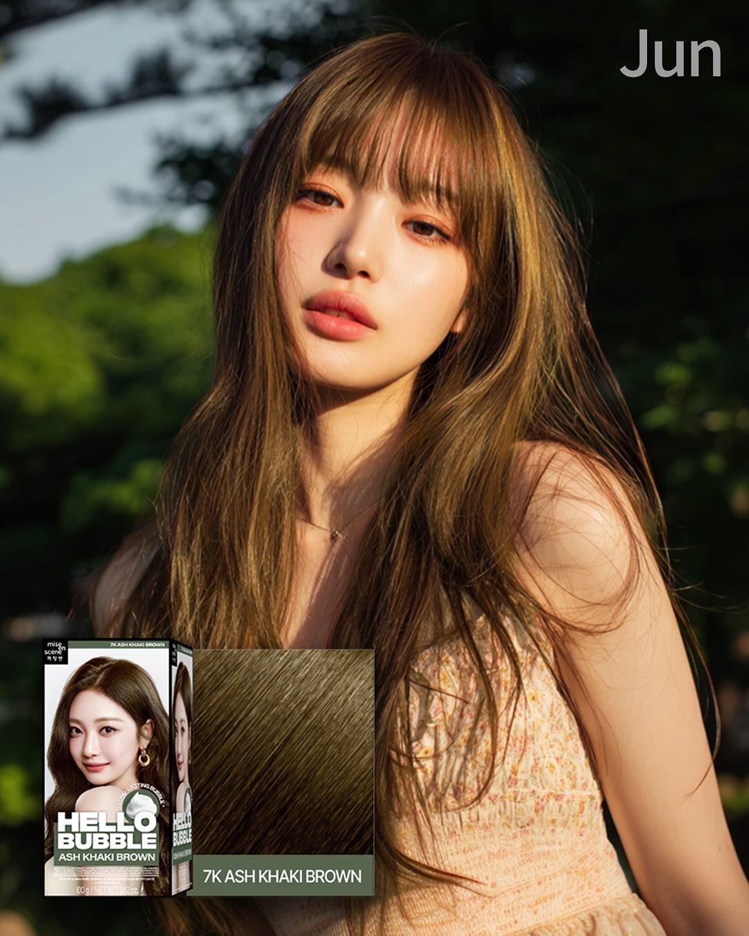 Thuốc Nhuộm Tóc Mise En Scene Hello Bubble #7K Ash Khaki Brown