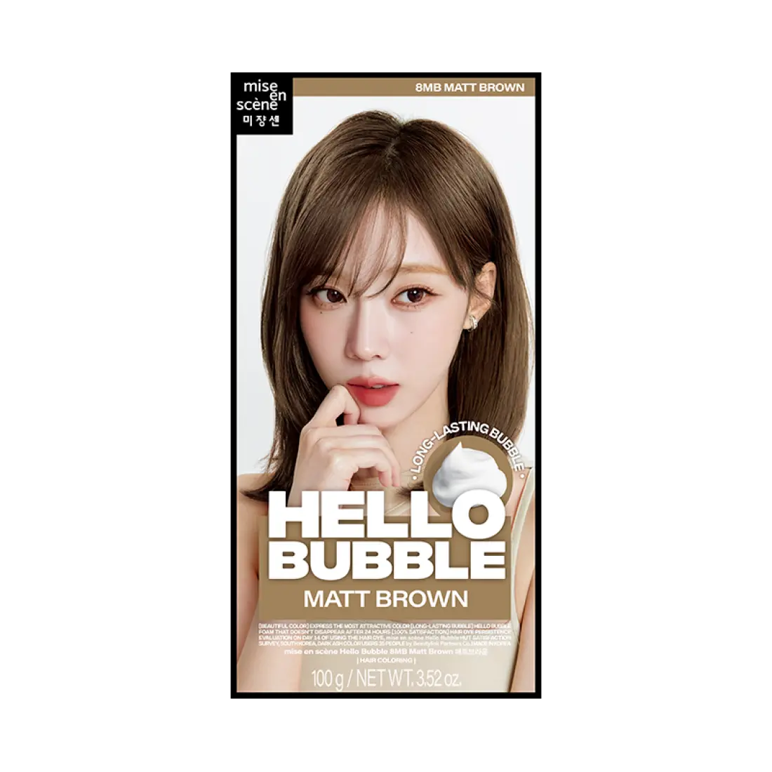 Thuốc Nhuộm Tóc Mise En Scene Hello Bubble #8MB Matt Brown