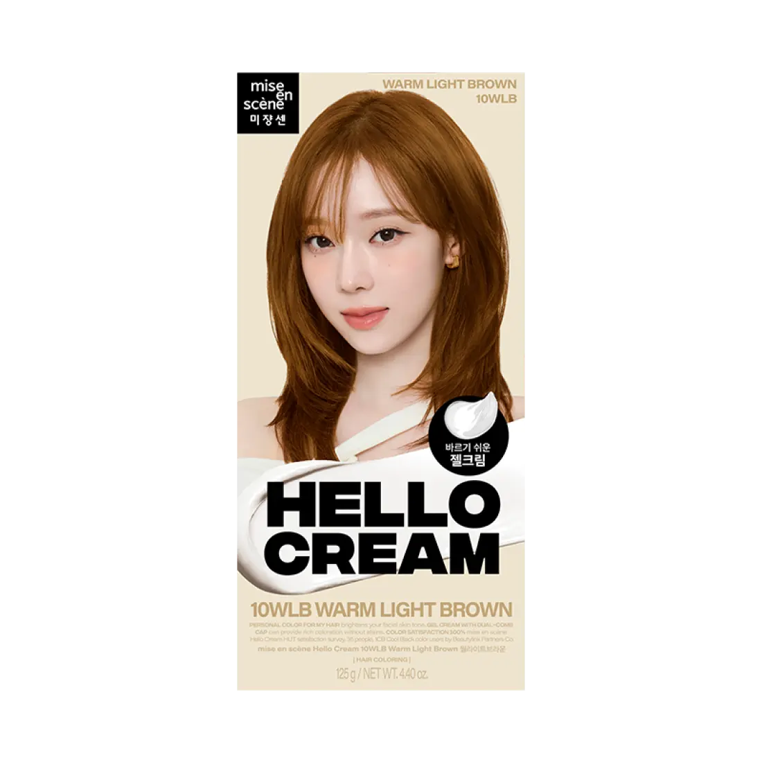 Thuốc Nhuộm Tóc Mise En Scene Hello Cream #10WLB Warm Light Brown