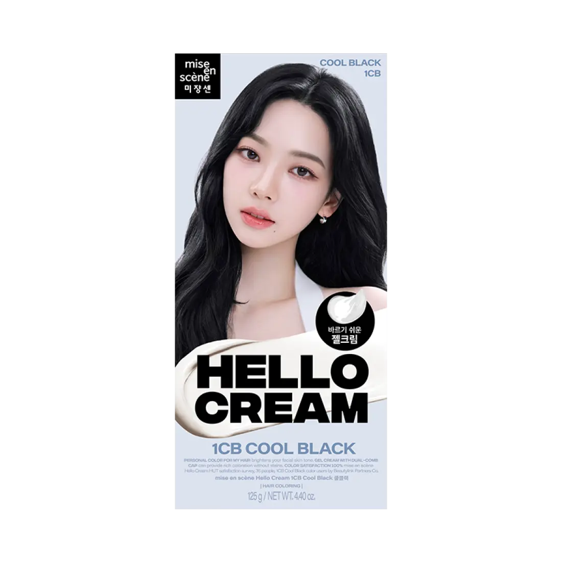 Thuốc Nhuộm Tóc Mise En Scene Hello Cream #1CB Cool Black