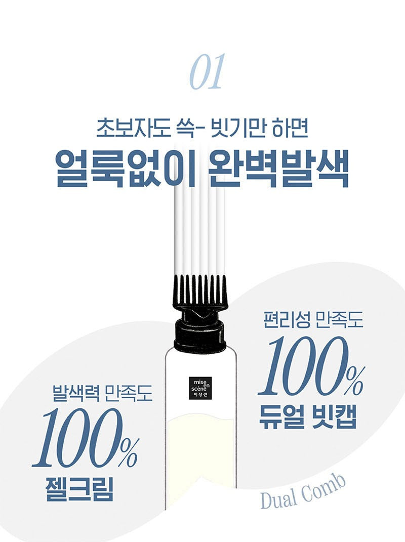 Thuốc Nhuộm Tóc Mise En Scene Hello Cream #1CB Cool Black-Kallos