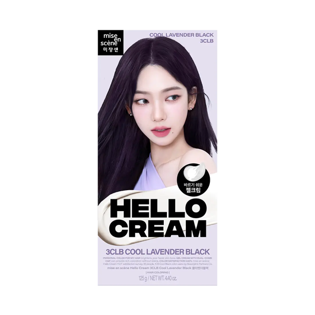 Thuốc Nhuộm Tóc Mise En Scene Hello Cream #3CLB Cool Lavender Black-Kallos
