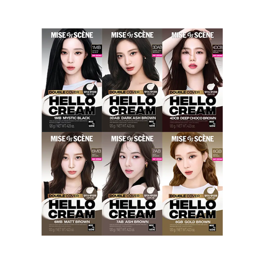 Thuốc Nhuộm Tóc Mise En Scene Hello Cream Double Cover #4DCB Deep Choco Brown