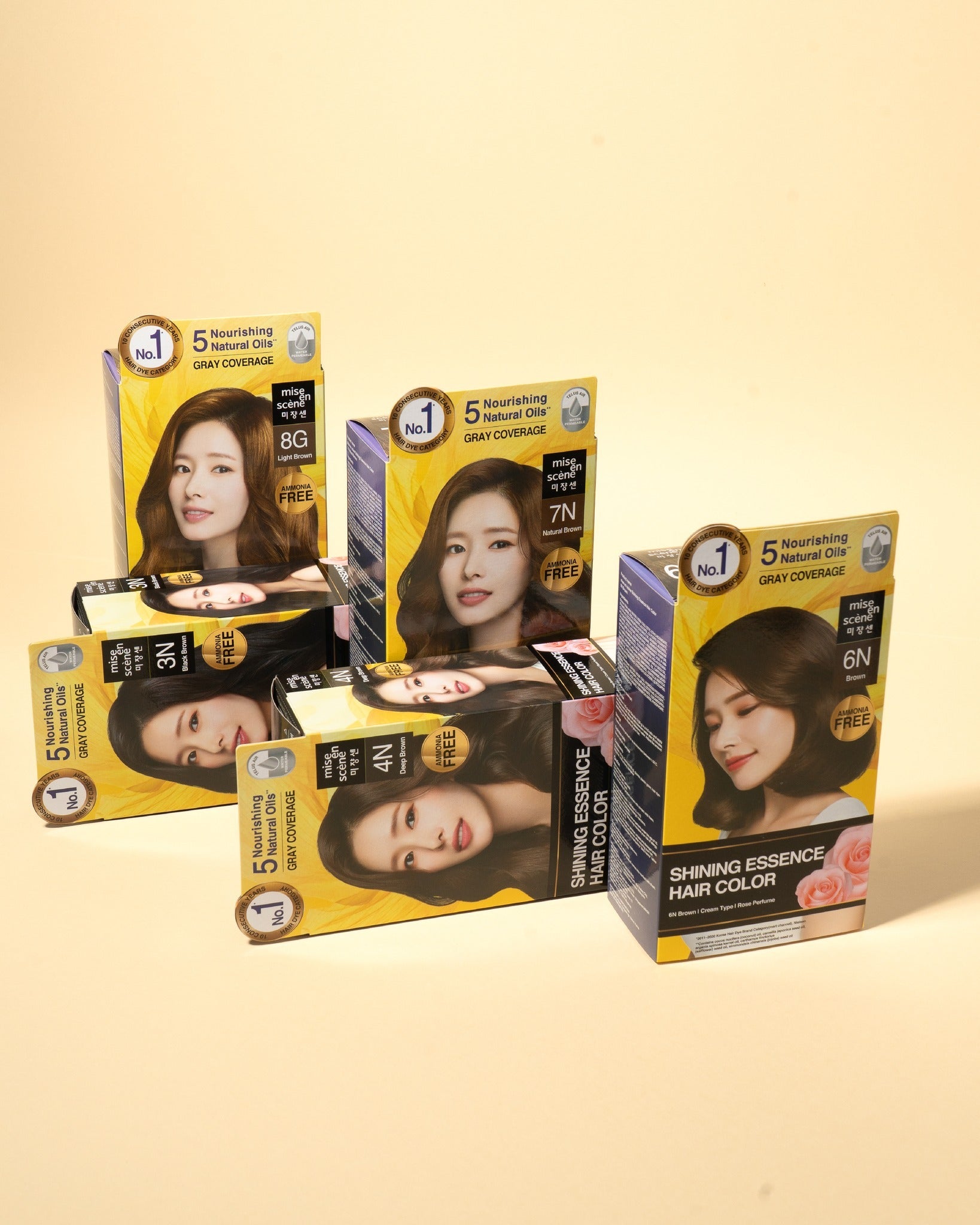 Thuốc Nhuộm Tóc Mise En Scene Shining Essence #7N Natural Brown-Kallos
