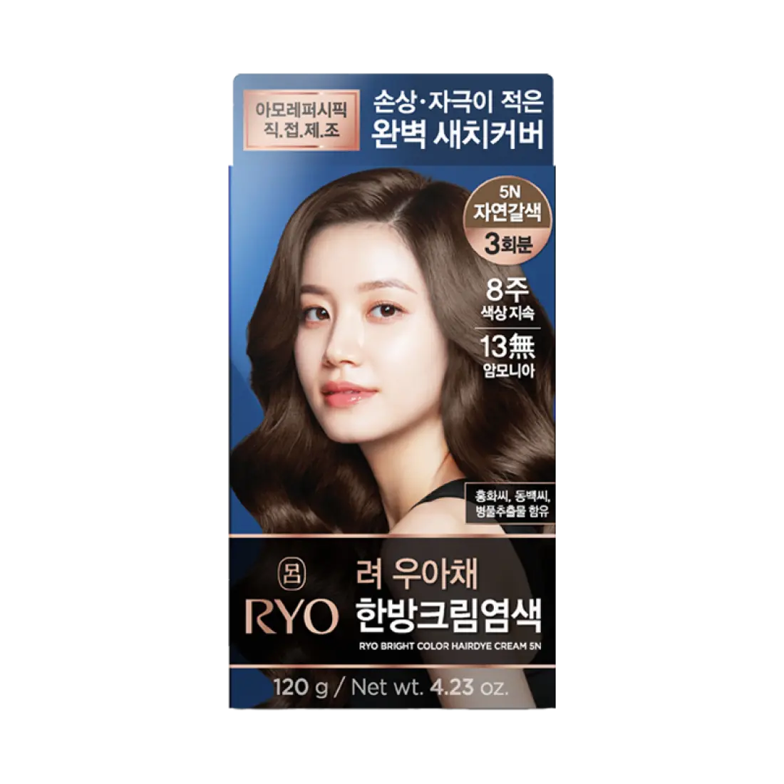 Thuốc Nhuộm Tóc RYO Bright Color Hairdye Cream #5N Natural Brown