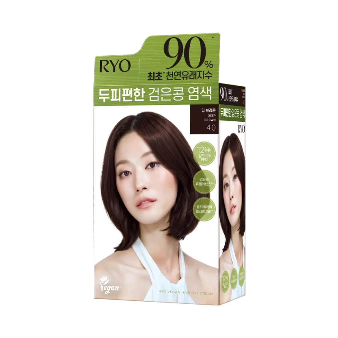 Thuốc Nhuộm Tóc RYO Vegan Hair Dye Cream #4.0 Deep Brown