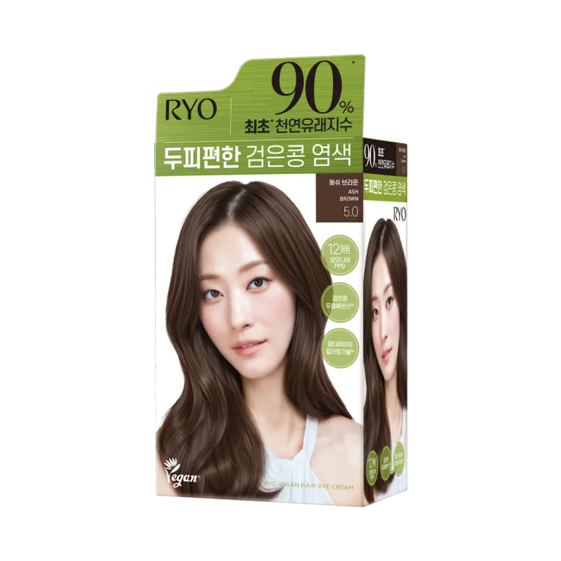 Thuốc Nhuộm Tóc RYO Vegan Hair Dye Cream #5.0 Ash Brown-Kallos