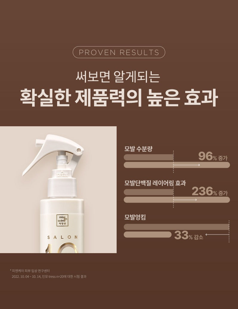 Tinh Chất Dưỡng Tóc Mise En Scene Salon 10 No-Wash Ampoule Treatment-Kallos
