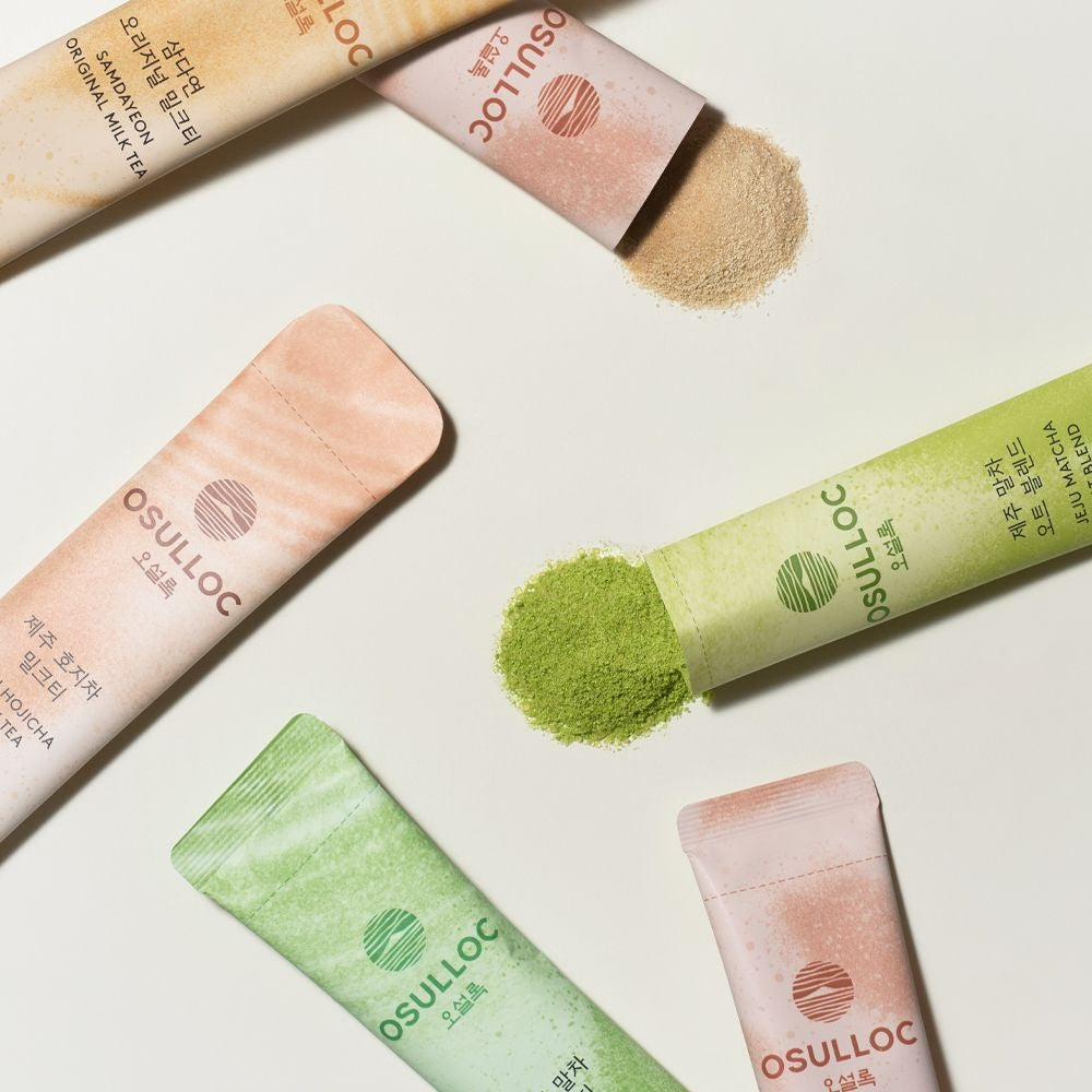 Trà Sữa OSULLOC Jeju Hojicha Milk Tea-Kallos