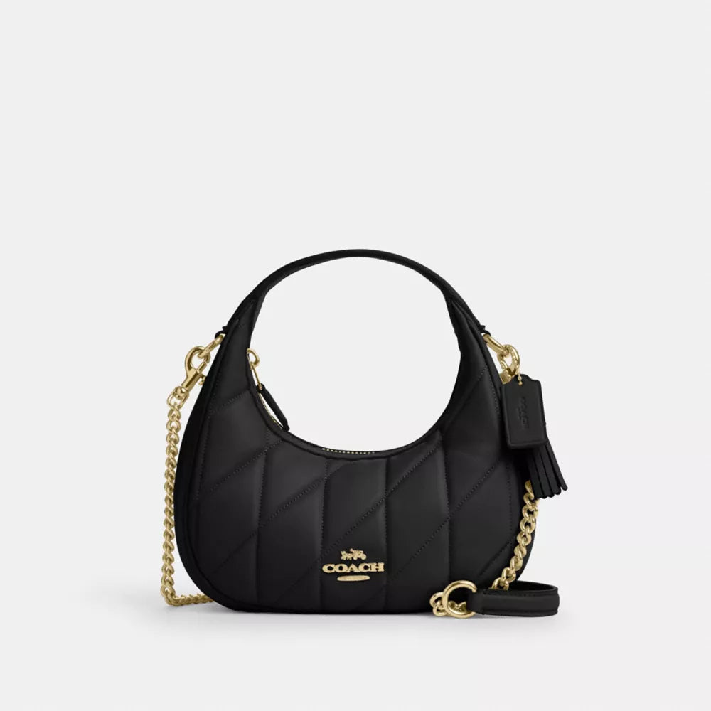 Túi COACH Carmen Mini Crossbody Bag with Quilting #Gold / Black - Kallos Vietnam