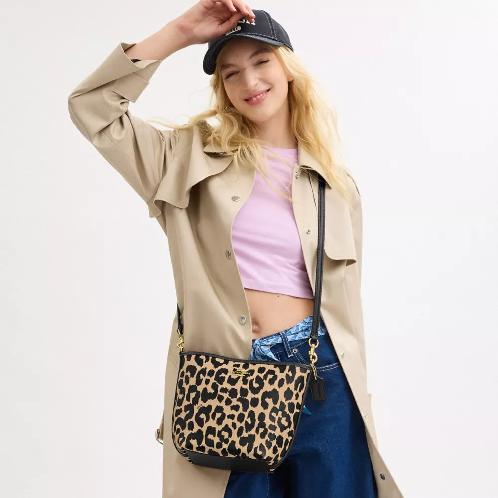 Túi COACH City Bucket Bag with Leopard Print