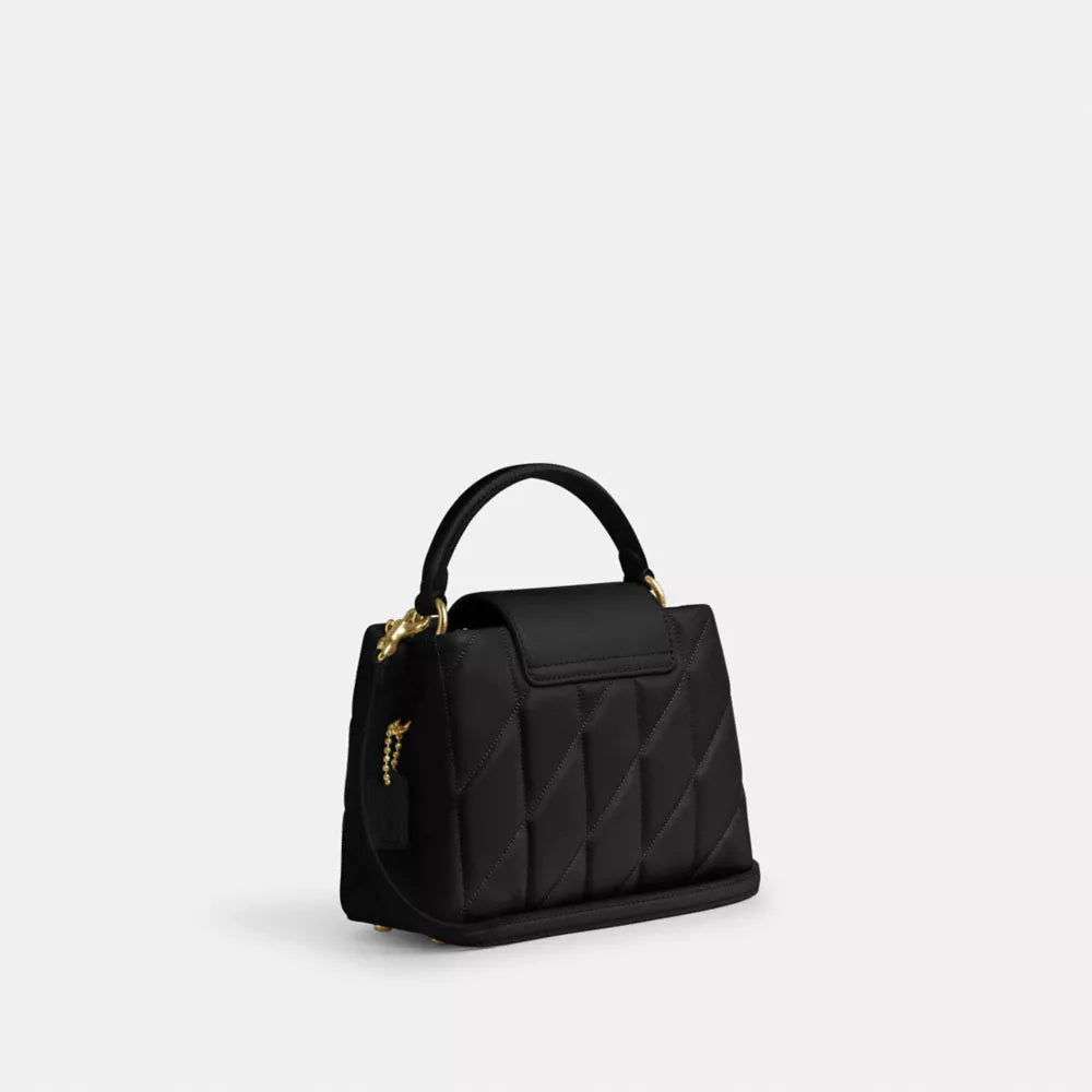 Túi COACH Eliza Mini Carryall Bag with Quilting #Gold / Black - Kallos Vietnam